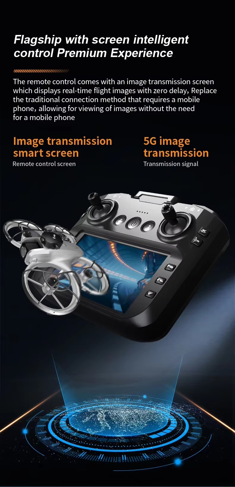 Drone Camera 4K - 4.3-inch Large Screen Drone 8K ESC