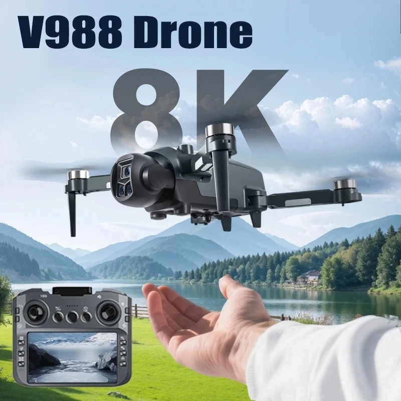 Original V988 Drone 8K HD Dual - Drone Camera Night Vision ulasan dan harga