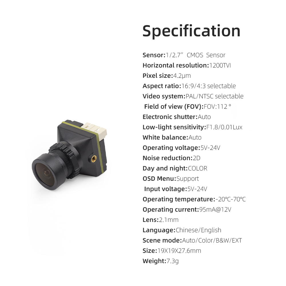 HGLRC L1 FPV Camera 1200TVL HD - Drone Camera Wide Angle ulasan dan harga